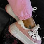 Buty sportowe na platformie Madam Zegos pudrowe