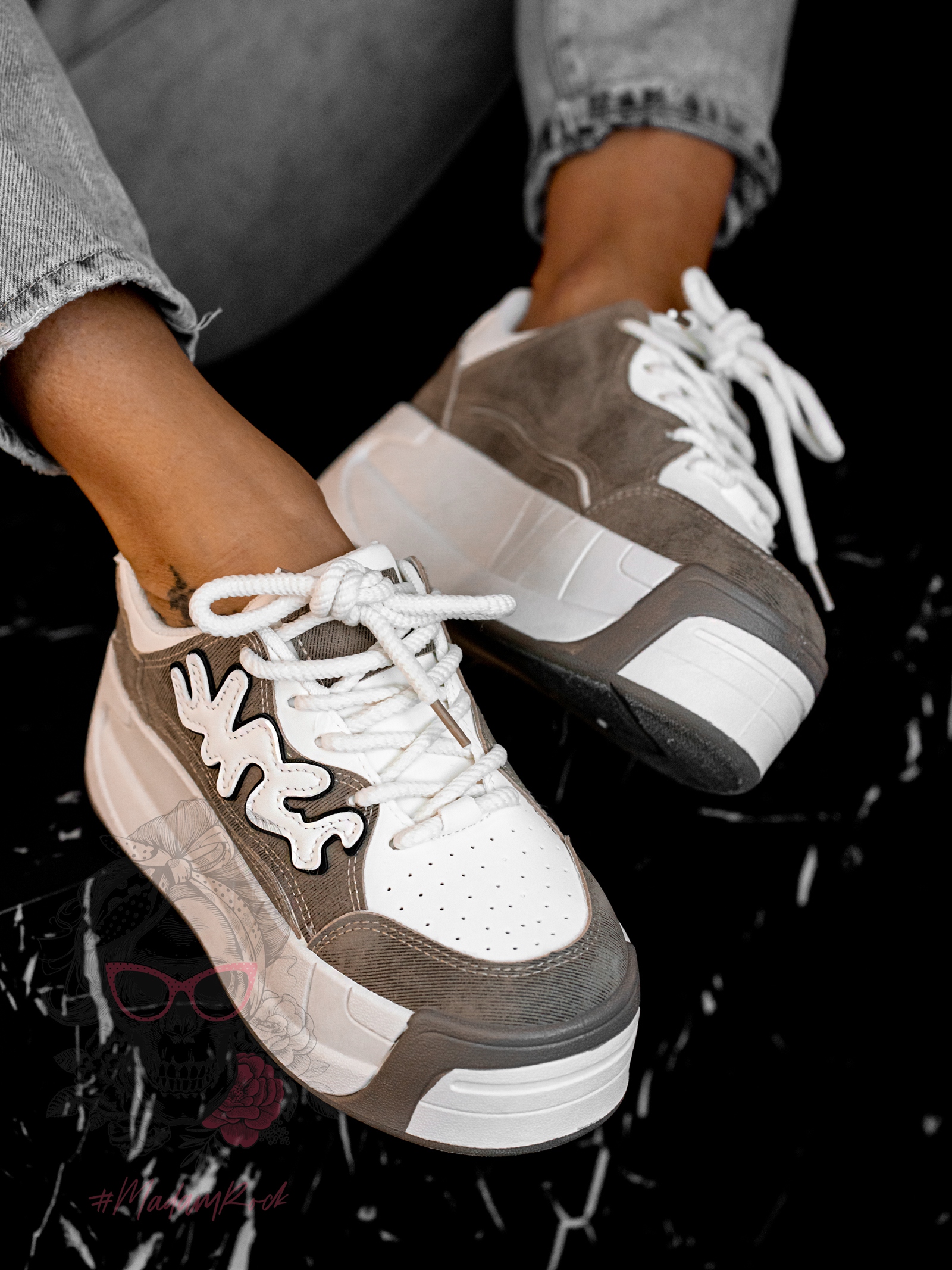 Buty sportowe na platformie Madam Zegos c.beżowe Buty sportowe na platformie Madam Zegos c.beżowe