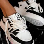 Buty sportowe Madam Panda czarno-kremowe