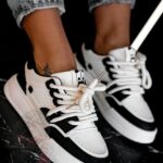 Buty sportowe Madam Panda czarno-kremowe