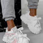 Buty sportowe na platformie Rock Totto białe