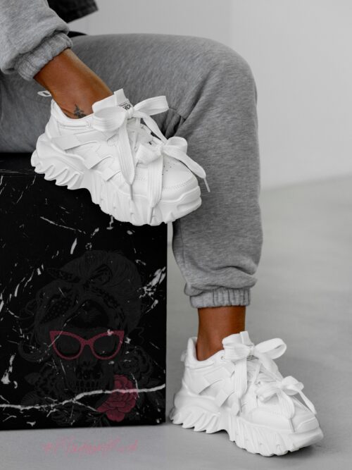 Buty sportowe na platformie Rock Totto białe