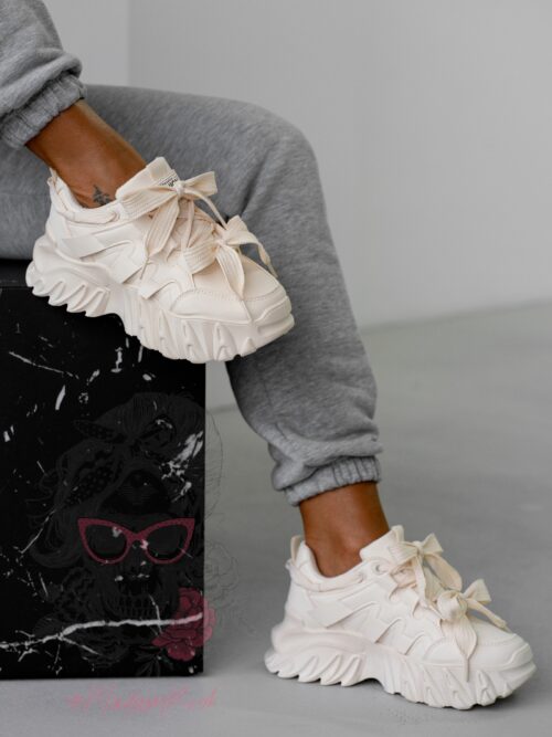 Buty sportowe na platformie Rock Totto beżowe