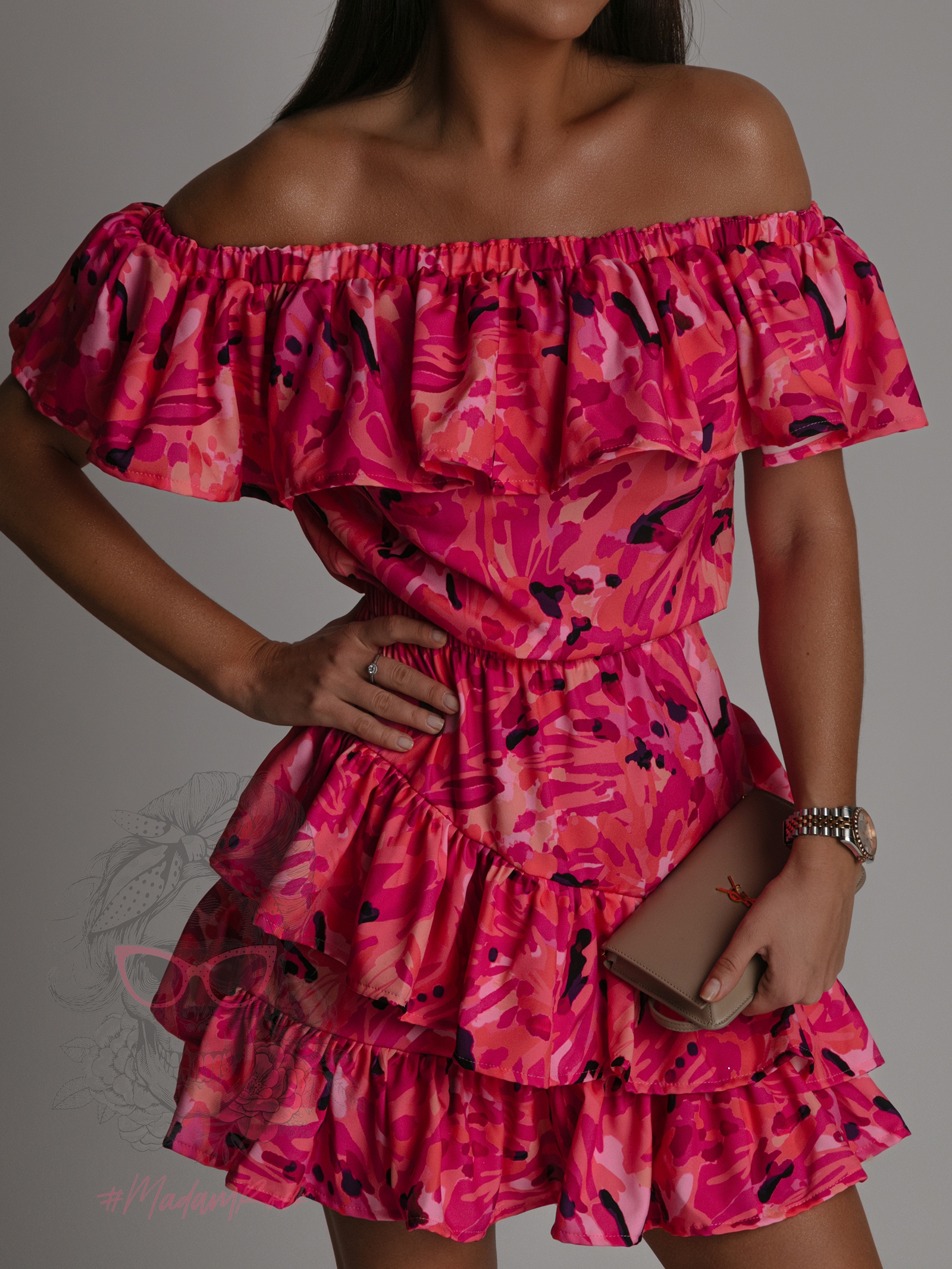 Sukienka mini NB Viki różowa Sukienka mini NB Viki różowa