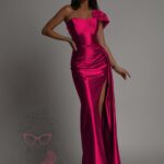 Sukienka maxi NB WineRoses amarantowa