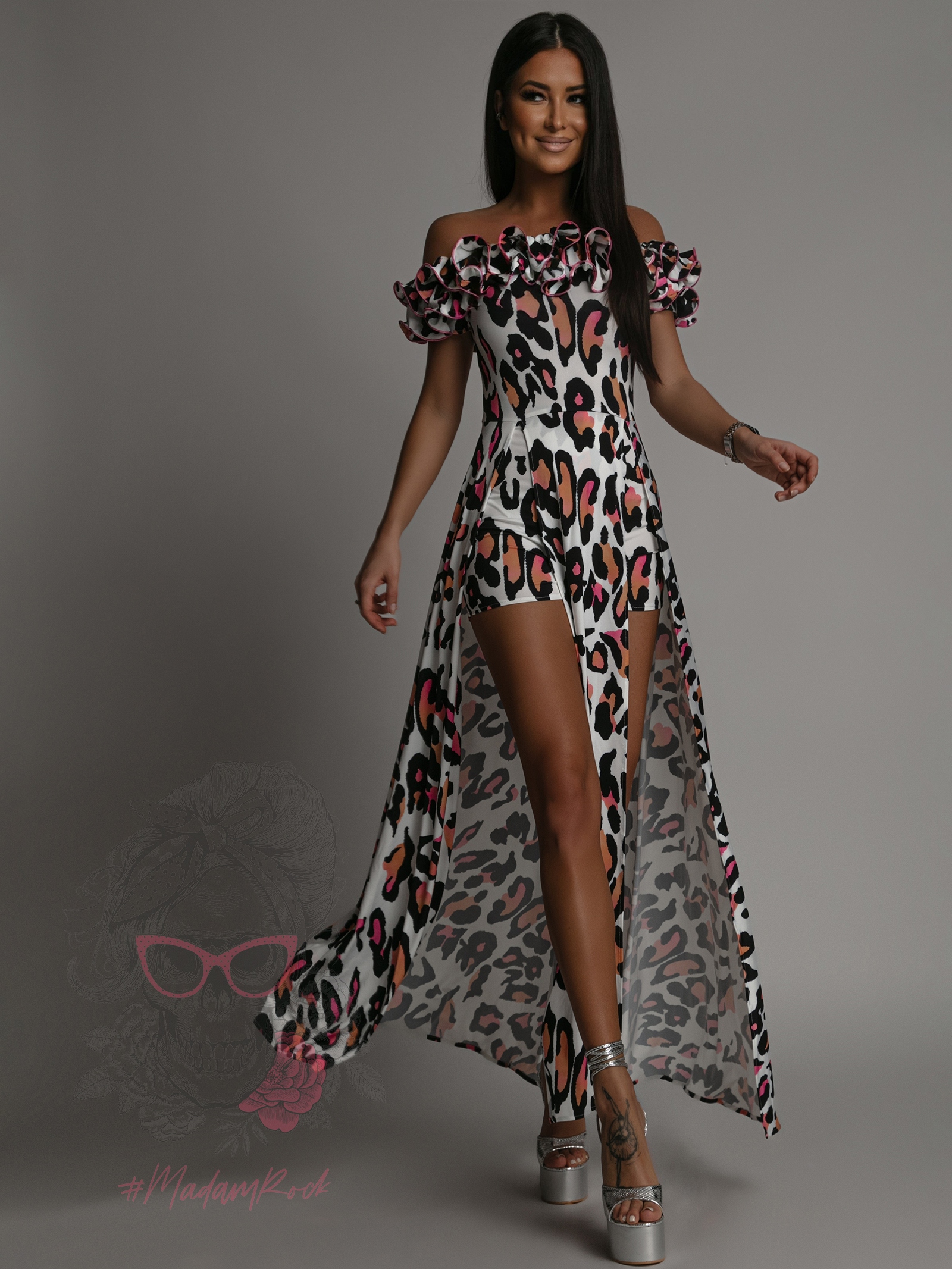 Komplet ze spódnicą maxi NB Daeno biały