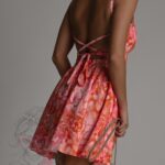 Sukienka wakacyjna NB Miliam różowo-pomarańczowa