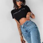 T-shirt klasyczny LAVIE Ola Voga czarny