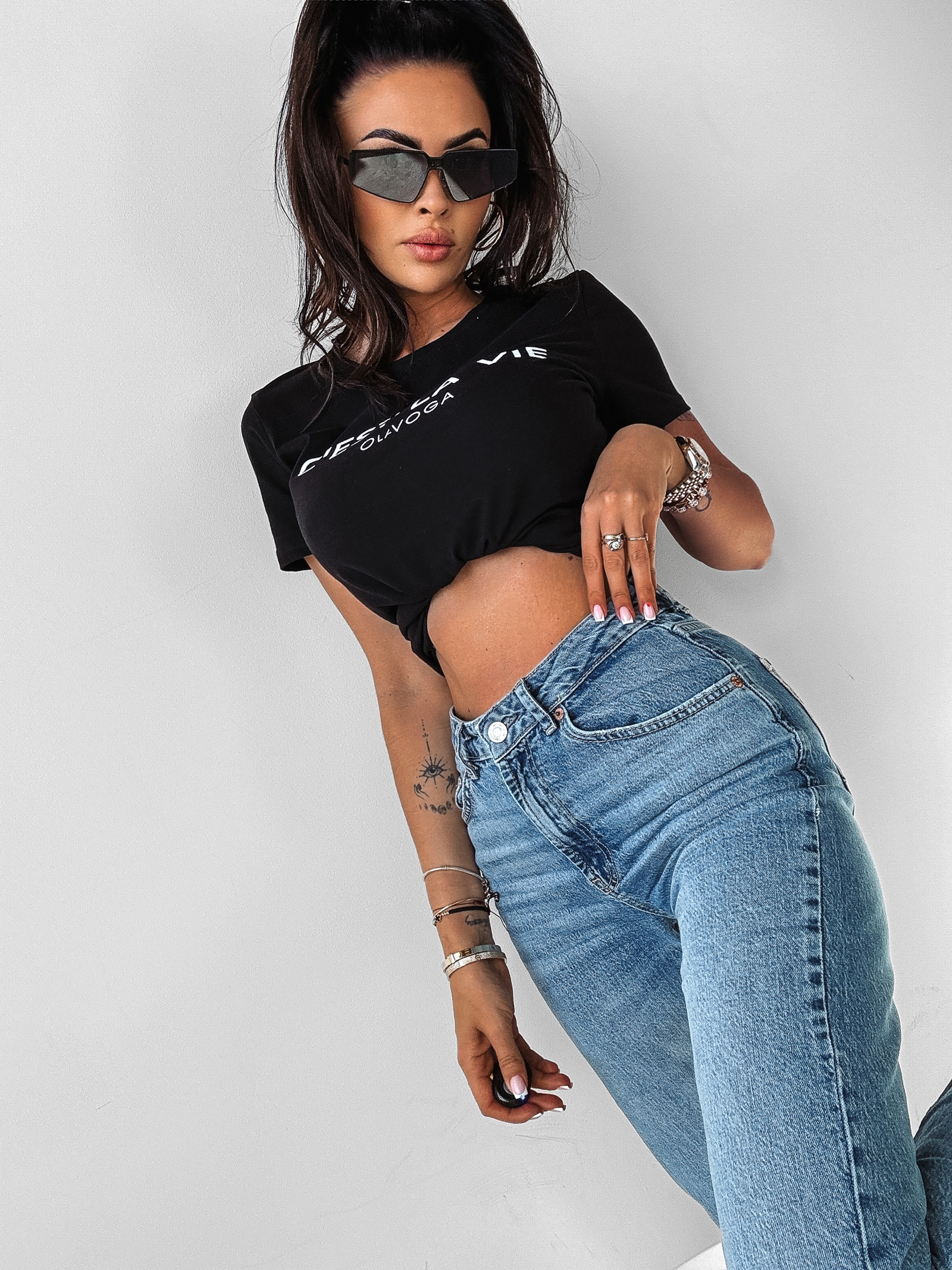 T-shirt klasyczny LAVIE Ola Voga czarny T-shirt klasyczny LAVIE Ola Voga czarny