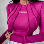 Bluzka z przeszyciami Rare Ola Voga fuksja