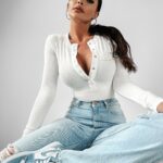 Bluzka prążkowana Boldo Ola Voga biała