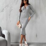 Sukienka z wiązaniem Kimi Ola Voga szara