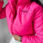 Kurtka pikowana Pushka Ola Voga neonowy róż