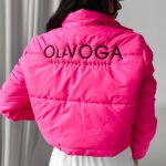 Kurtka pikowana Pushka Ola Voga neonowy róż