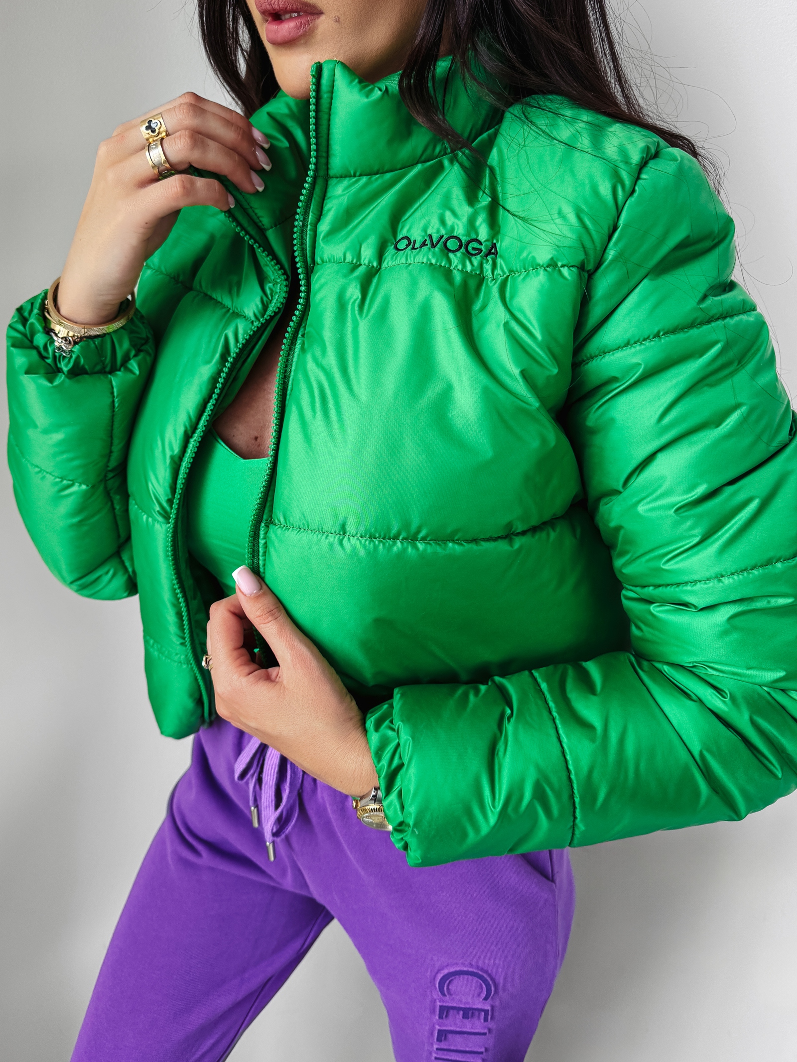 Kurtka pikowana Pushka Ola Voga zielona Kurtka pikowana Pushka Ola Voga zielona