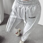 Spodnie z przeszyciami Japan Ola Voga szare