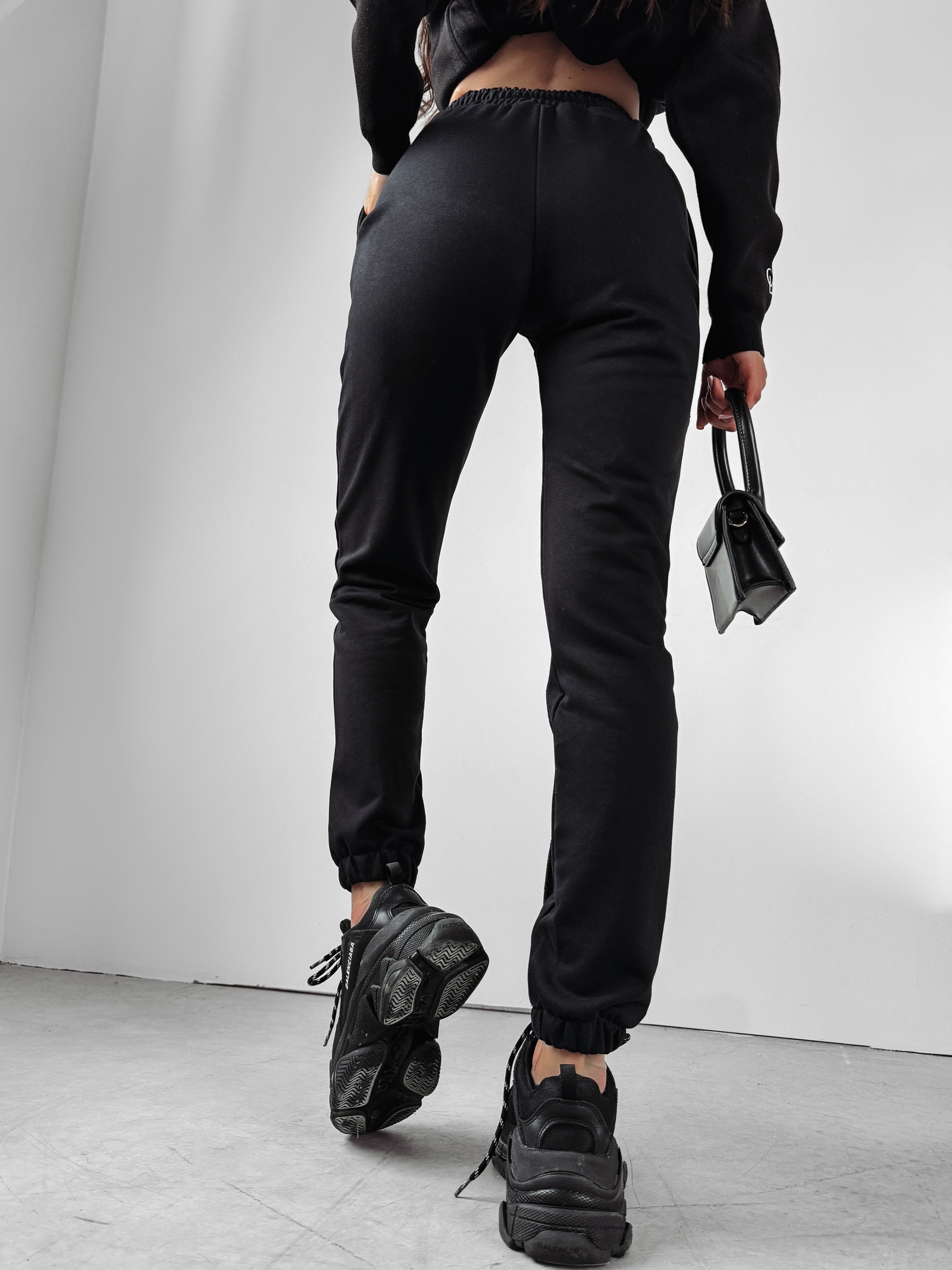 Spodnie z przeszyciami Japan Ola Voga czarne