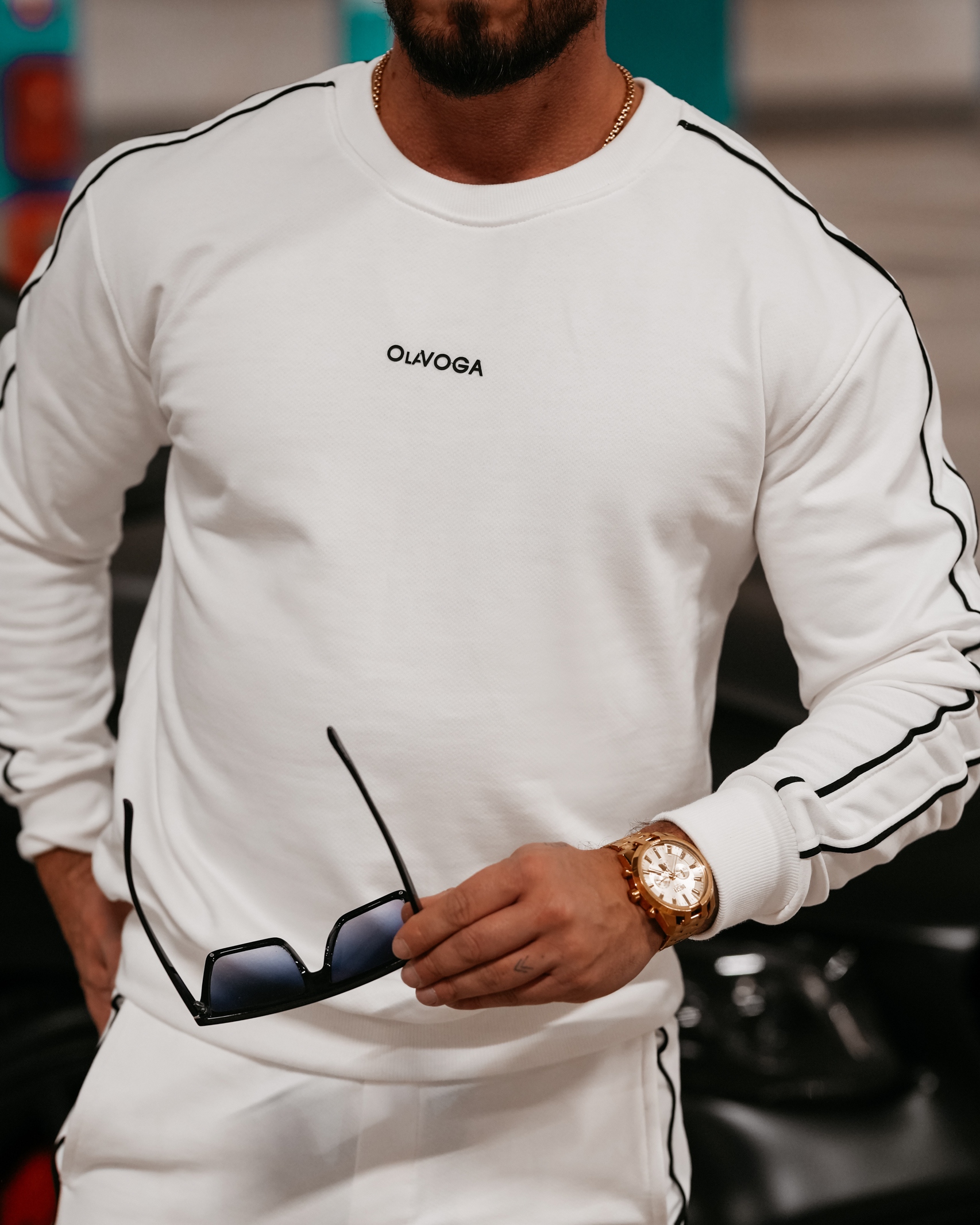 Komplet męski dresowy Matchy Men Ola Voga ecru