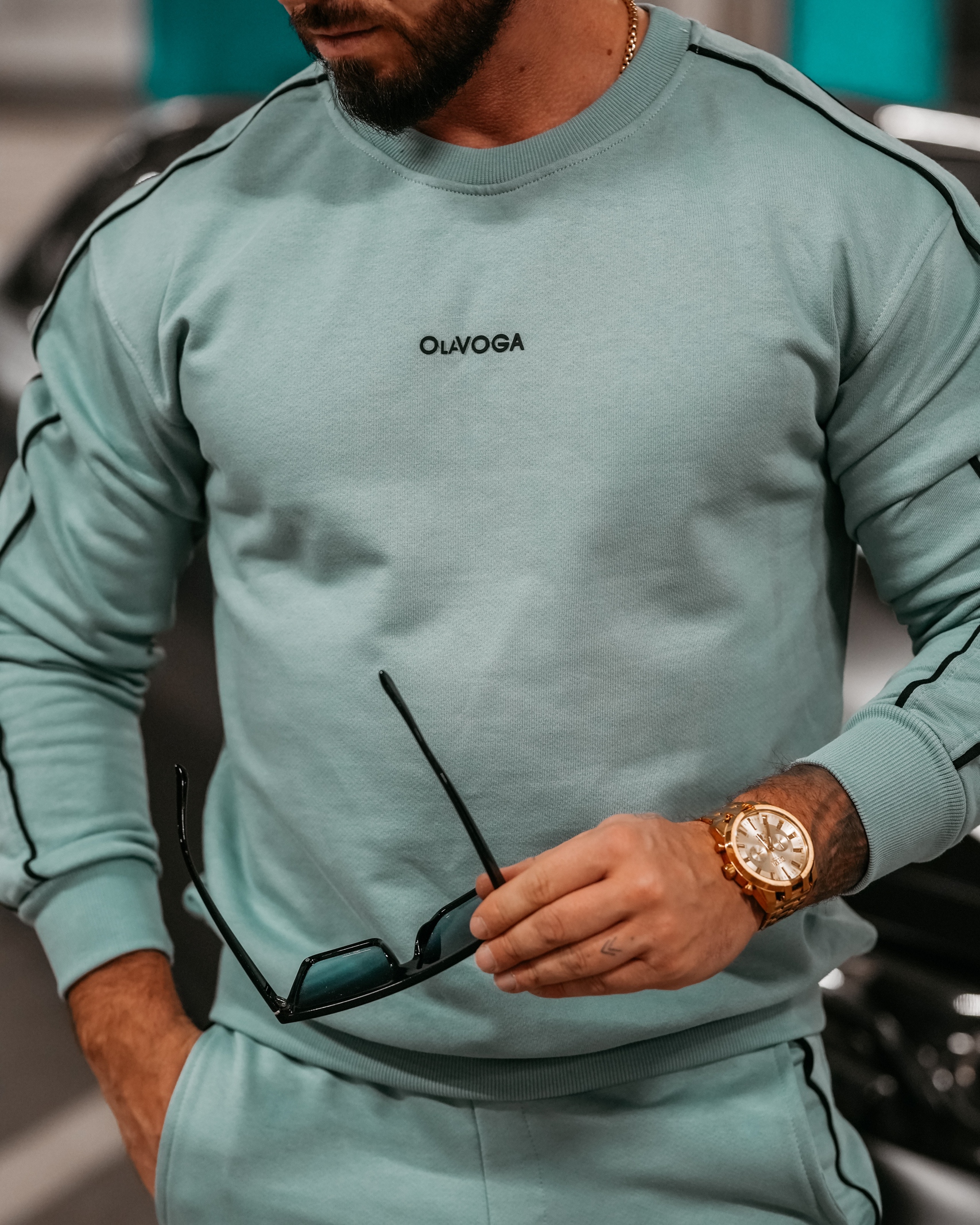 Komplet męski dresowy Matchy Men Ola Voga niebieski Komplet męski dresowy Matchy Men Ola Voga niebieski