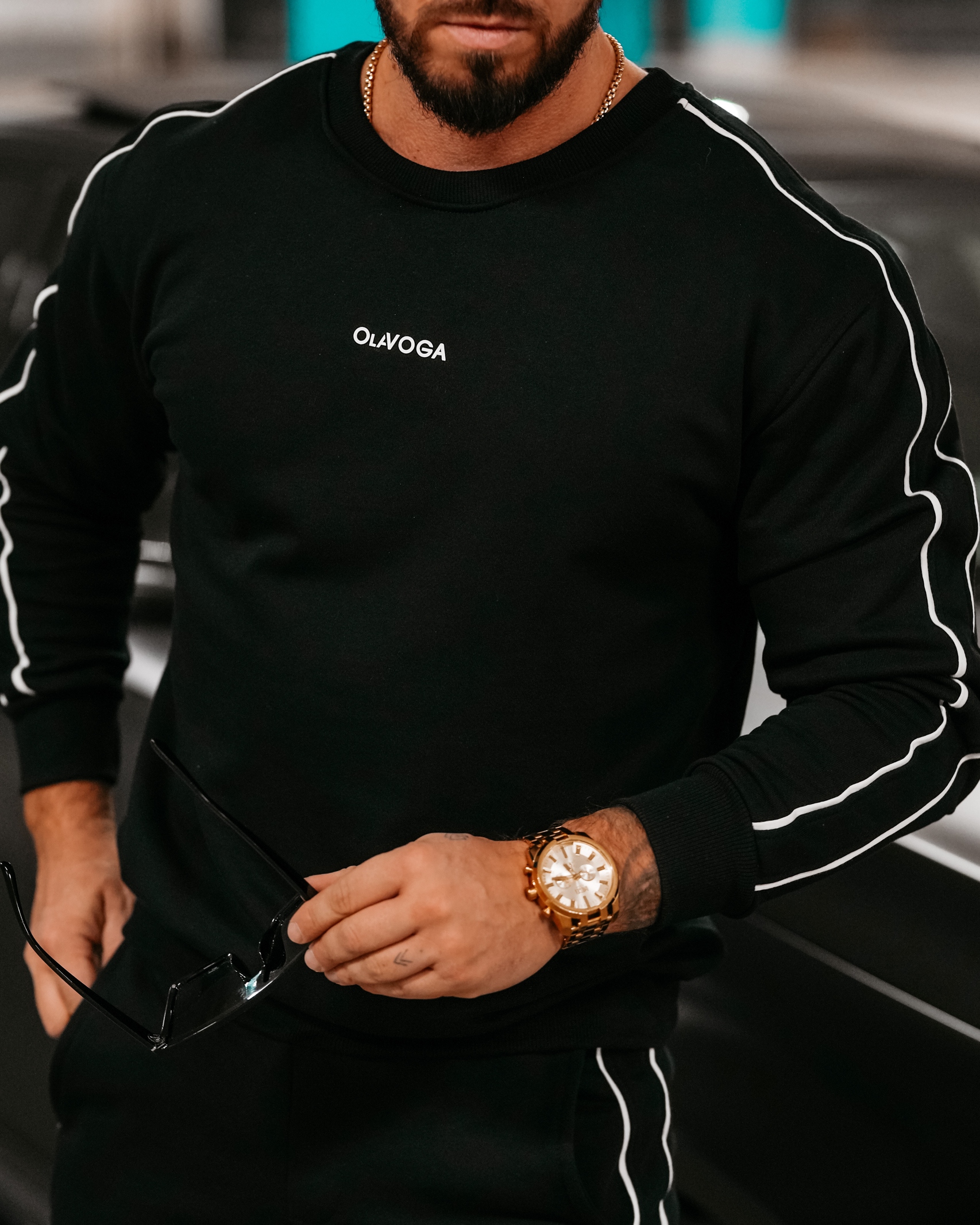 Komplet męski dresowy Matchy Men Ola Voga czarny