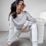 Komplet damski dresowy Matchy Ola Voga szary melanż