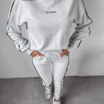 Komplet damski dresowy Matchy Ola Voga szary melanż