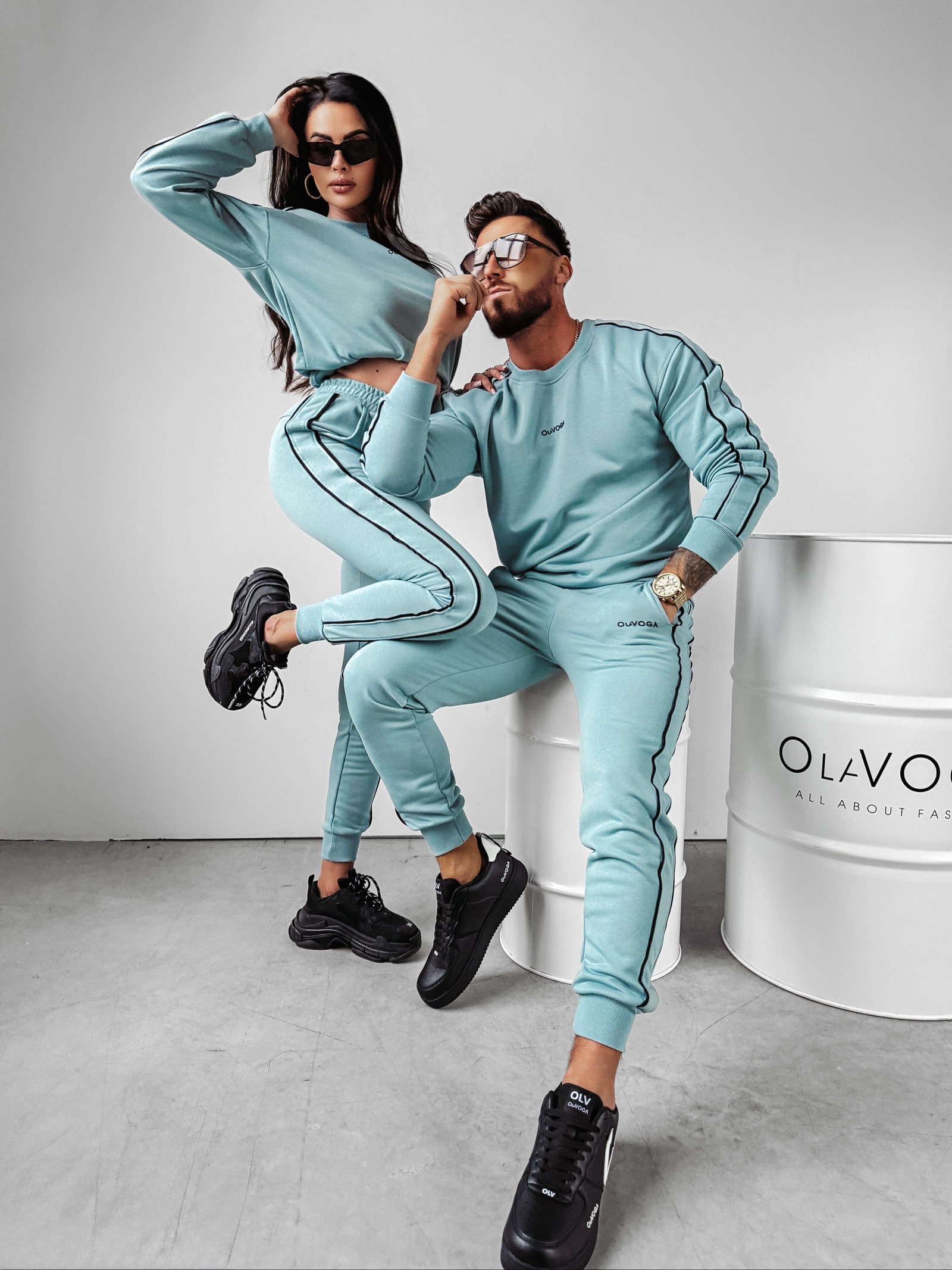 Komplet damski dresowy Matchy Ola Voga niebieski