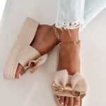 Klapki z misiem Rock Tods beżowe