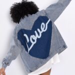 Katana jeansowa overisze MC LOVE niebieska