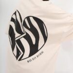 T-shirt oversize MC Heart kremowy