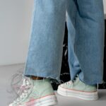 -WYPRZEDANE-Trampki na platformie Rock Opam miętowe