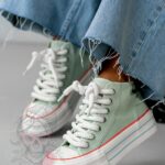 -WYPRZEDANE-Trampki na platformie Rock Opam miętowe