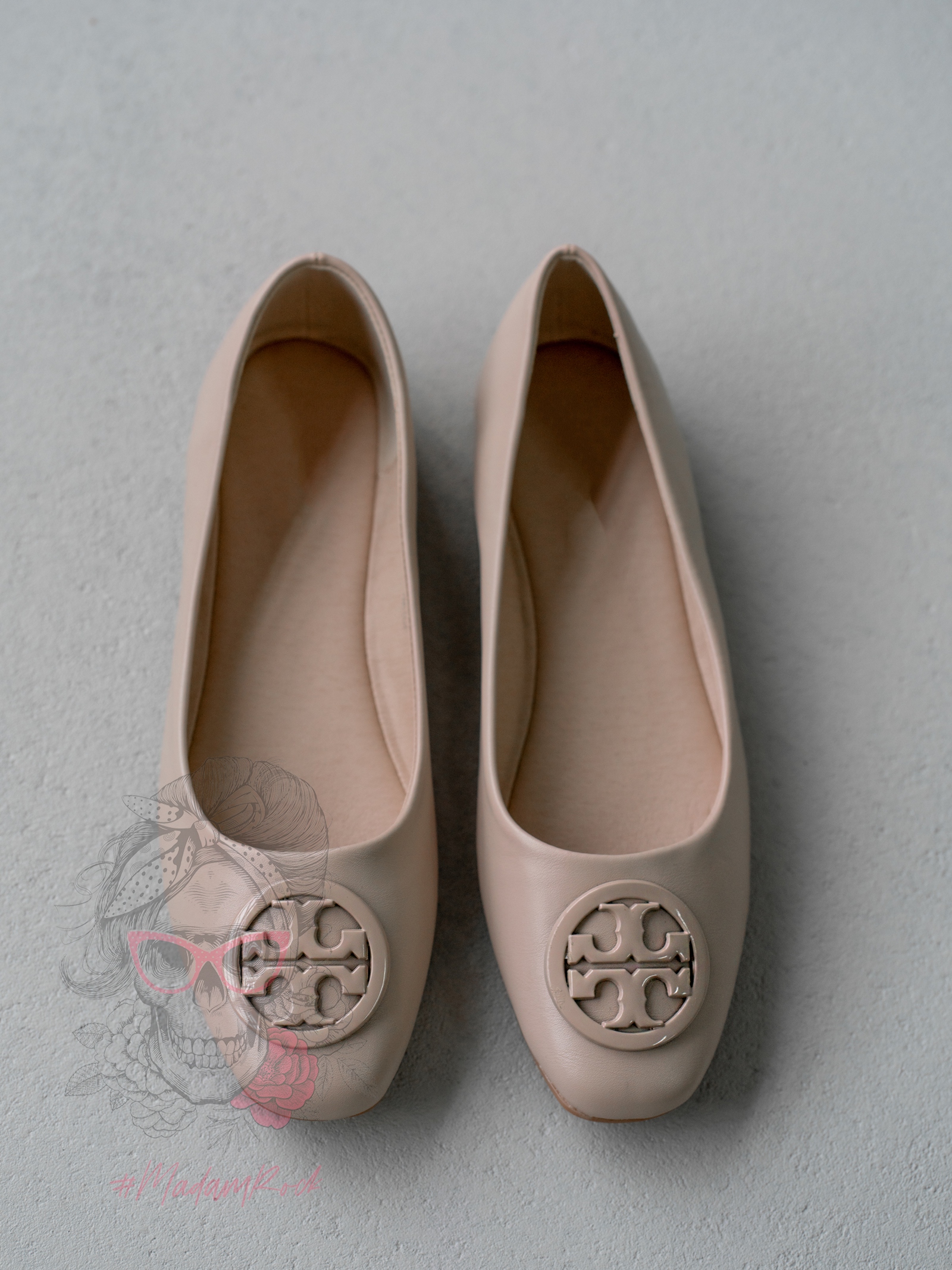 Balerinki damskie Rock TORRI beżowe