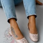 Balerinki damskie Rock TORRI beżowe