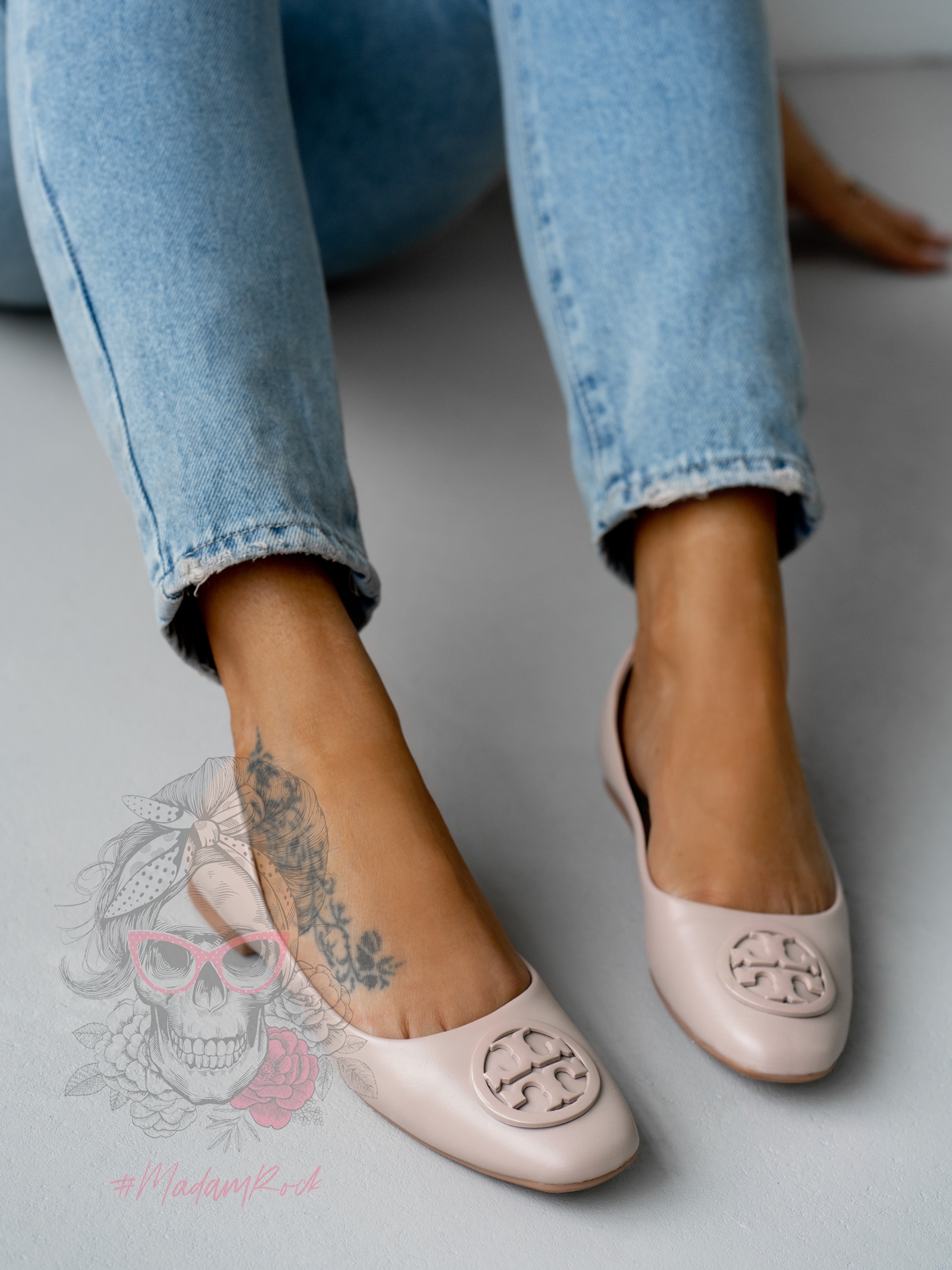 Balerinki damskie Rock TORRI beżowe Balerinki damskie Rock TORRI beżowe