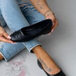 Balerinki damskie Rock TORRI czarne