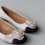 Balerinki damskie Madam NELL beżowo-czarne