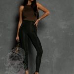 Legginsy gładkie Lycra czarne