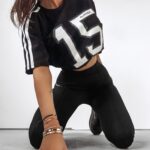 T-shirt oversize z nadrukiem 15 Ola Voga czarny