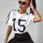 T-shirt oversize z nadrukiem 15 Ola Voga biały