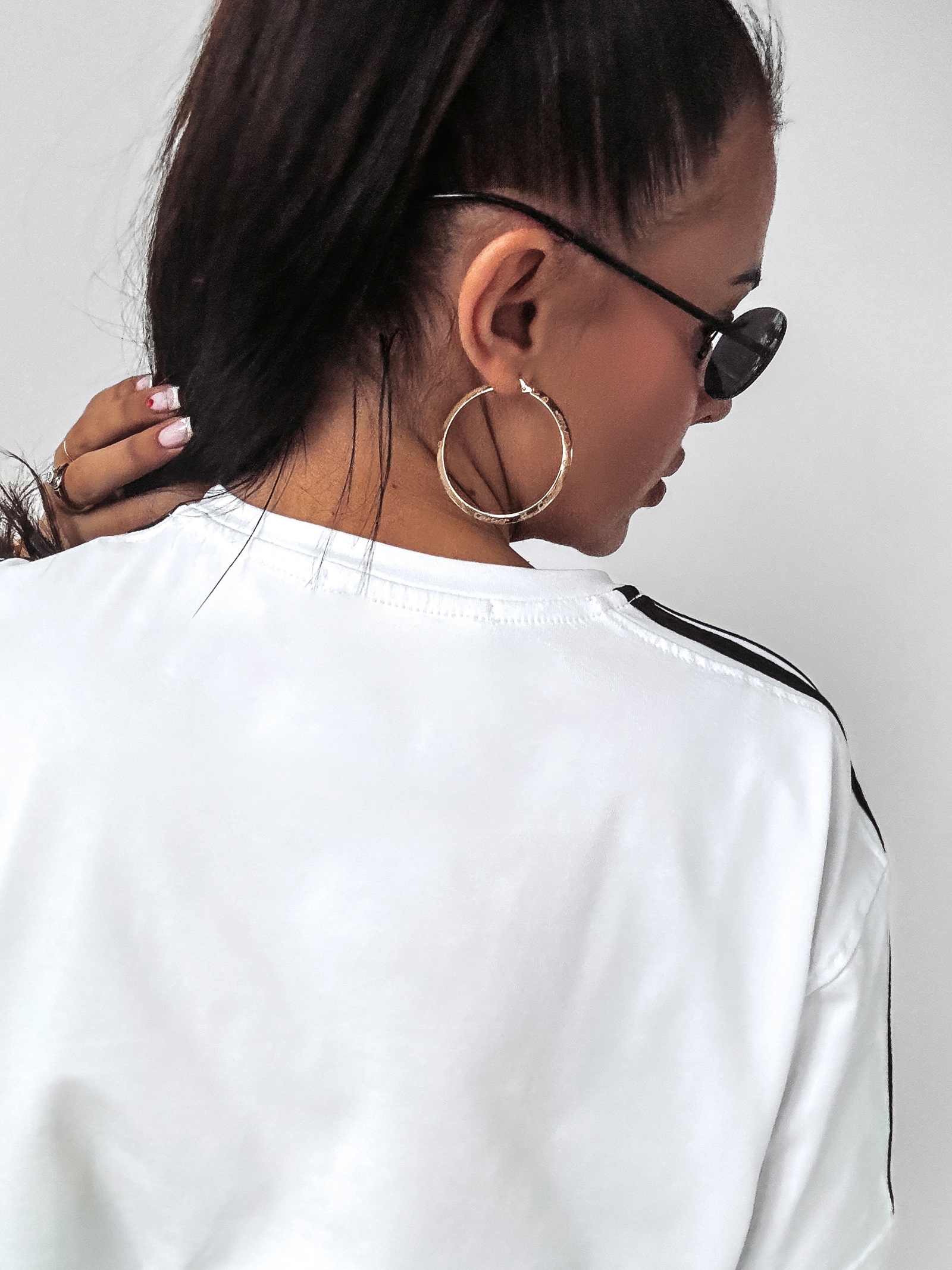 T-shirt oversize z nadrukiem 15 Ola Voga biały T-shirt oversize z nadrukiem 15 Ola Voga biały