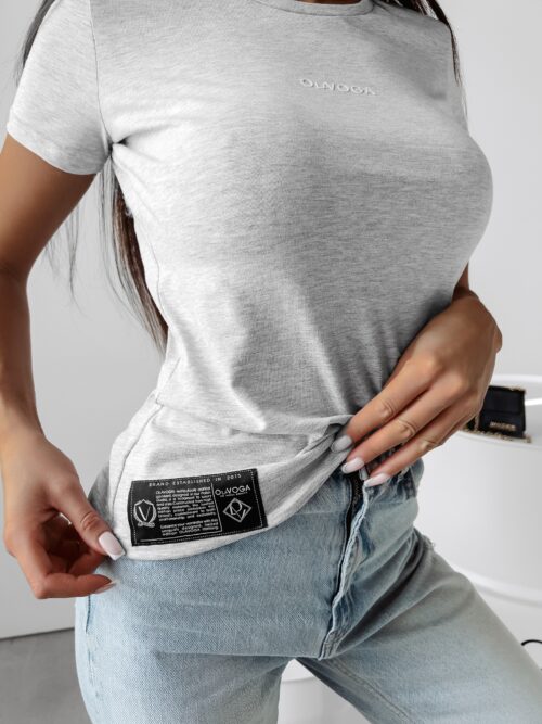 Crop top dopasowany Label Ola Voga szary