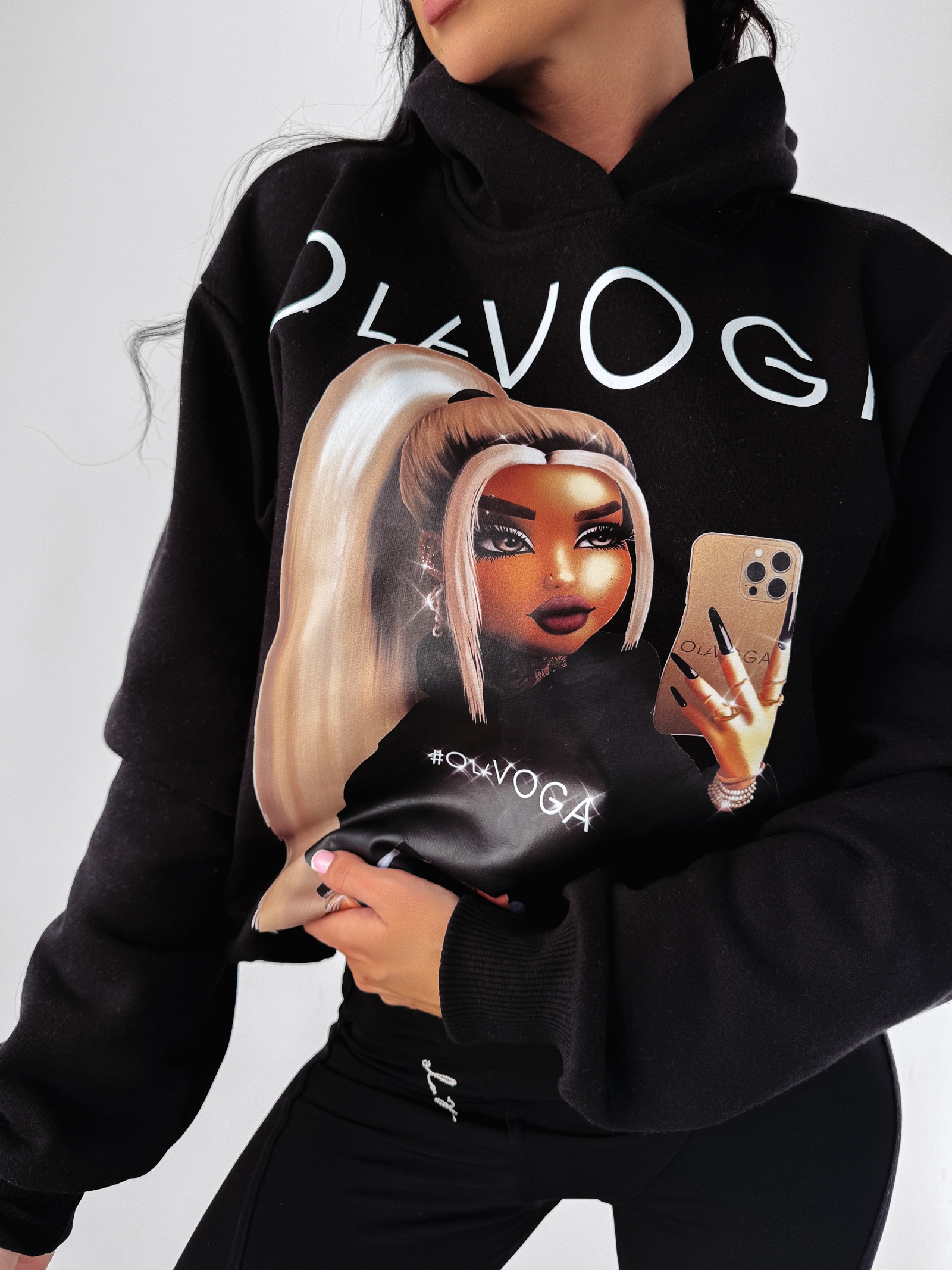 Bluza z kapturem Megan Ola Voga czarna Bluza z kapturem Megan Ola Voga czarna