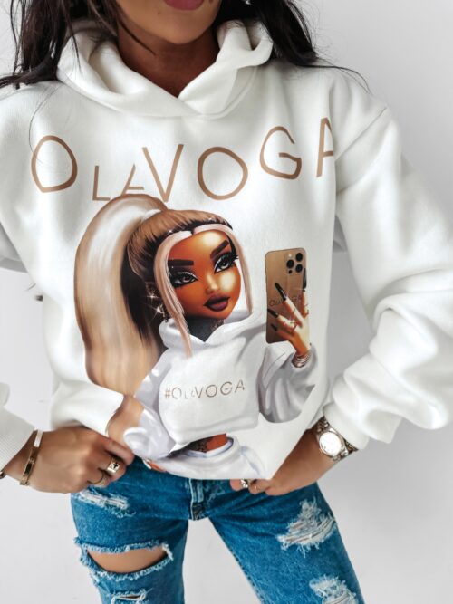 Bluza z kapturem Megan Ola Voga ecru