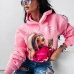 Bluza z kapturem Megan Ola Voga różowa