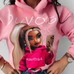 Bluza z kapturem Megan Ola Voga różowa