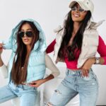 Kamizelka puchowa z kapturem Bali Ola Voga błękitna