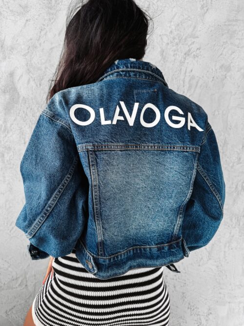 Kurtka/katana oversize jeansowa Korto Ola Voga c. niebieski