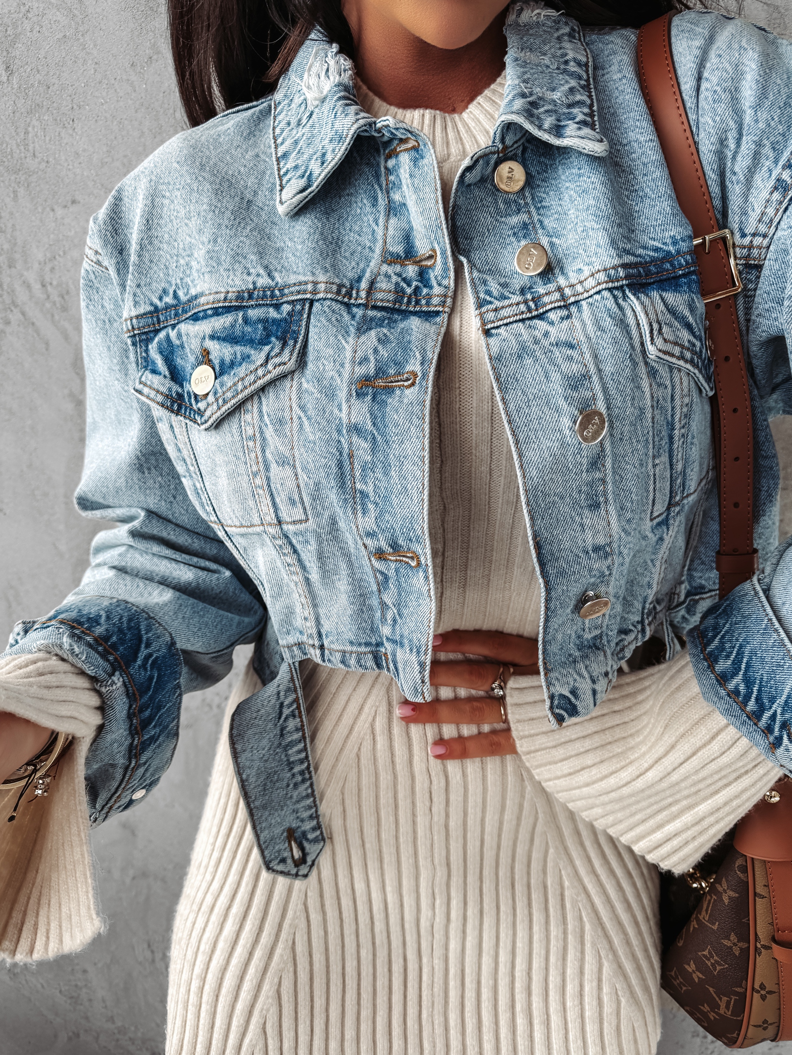 Kurtka/katana oversize jeansowa Korto Ola Voga j.niebieski Kurtka/katana oversize jeansowa Korto Ola Voga j.niebieski