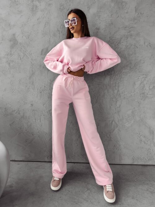 Komplet sportowy bawełniany Mona Ola Voga pudrowy